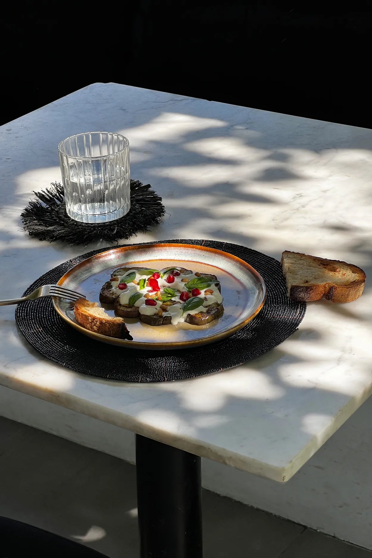 The Beaded Placemat - Black in plastic — handmade luxury placemat curated by Laiyahome — view 2