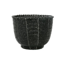 The Beaded Candy Bowl - Black - M in plastic — handmade luxury bowl curated by Laiyahome — view 3