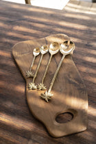 The Palm Tree Spoon - Gold in brass — handmade luxury table spoon curated by Laiyahome — view 4