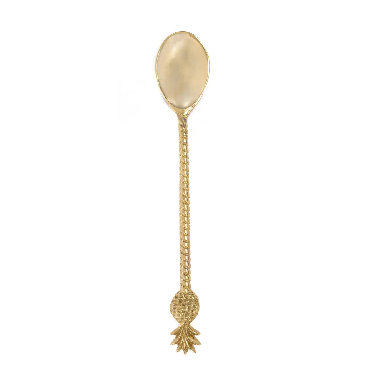 The Pineapple Spoon - Gold in brass — handmade luxury soup spoon curated by Laiyahome — view 3