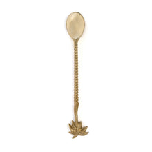 The Palm Tree Long Spoon - Gold in brass — handmade luxury coffee spoon curated by Laiyahome — view 3
