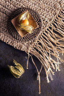 The Colonial Coaster - Natural Brown in rattan — handmade luxury coaster curated by Laiyahome — view 4
