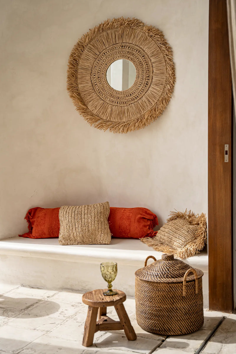 The Colonial Handles Basket - Natural Brown in rattan — handmade luxury storage basket curated by Laiyahome — view 2