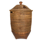 The Colonial Laundry Basket - Natural Brown - XL in rattan — handmade luxury storage basket curated by Laiyahome — view 3