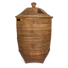The Colonial Laundry Basket - Natural Brown - XL in rattan — handmade luxury storage basket curated by Laiyahome — view 3