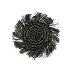 The Fringe Raffia Coaster - Black in raffia — handmade luxury coaster curated by Laiyahome — view 3