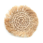 The Fringe Raffia Coaster - Natural in raffia — handmade luxury coaster curated by Laiyahome — view 3