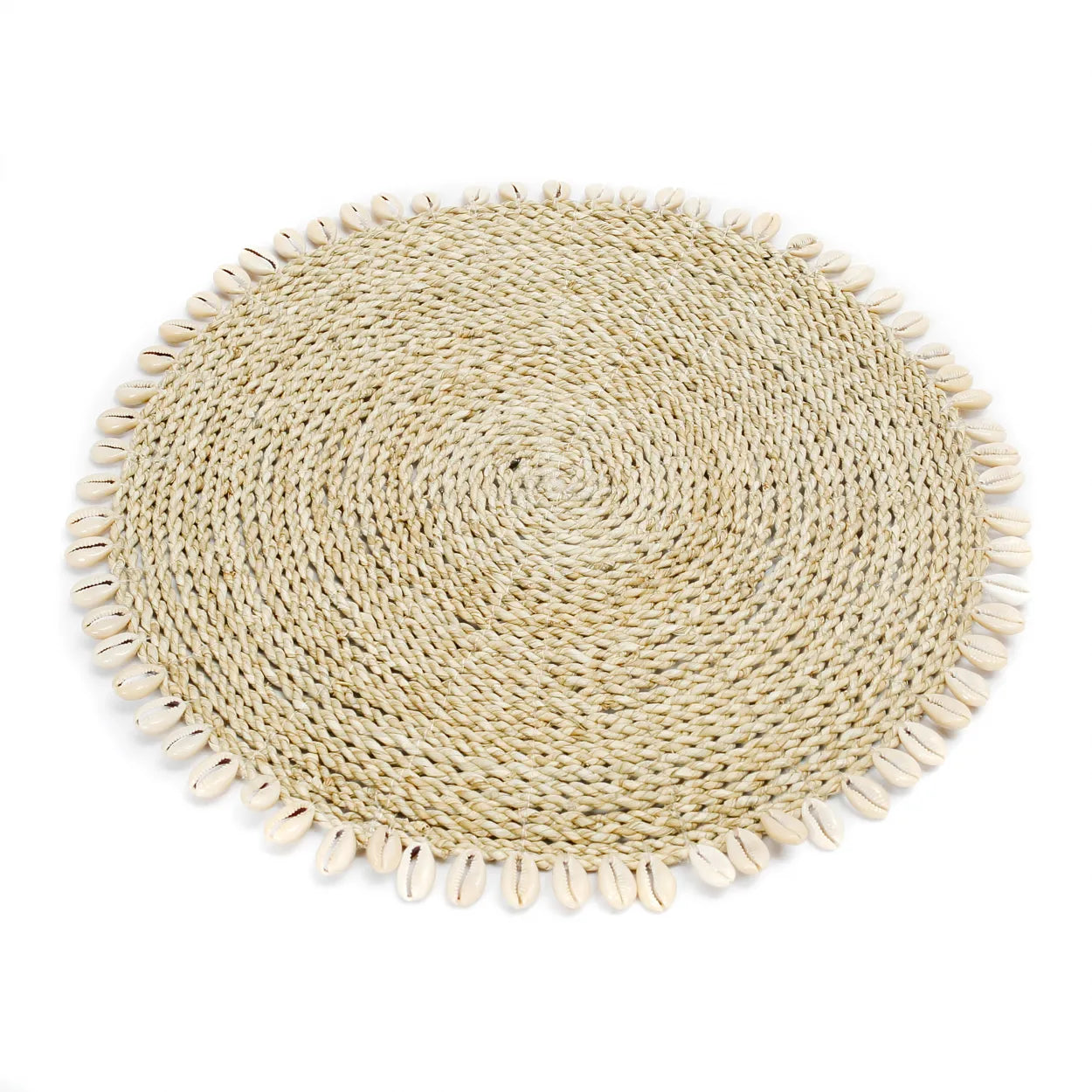 The Seagrass Shell Placemat - Natural in seagrass — handmade luxury placemat curated by Laiyahome