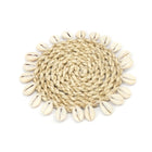 The Seagrass Shell Coaster - Natural in seagrass — handmade luxury coaster curated by Laiyahome — view 3