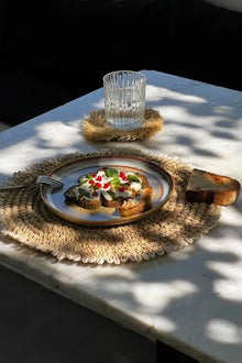 The Raffia Shell Placemat - Natural in raffia — handmade luxury placemat curated by Laiyahome — view 4