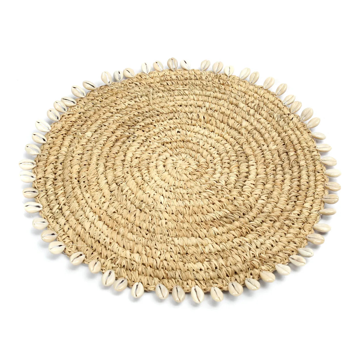 The Raffia Shell Placemat - Natural in raffia — handmade luxury placemat curated by Laiyahome — view 3
