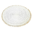 The Seagrass Shell Placemat - White in seagrass — handmade luxury placemat curated by Laiyahome