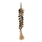 The Raffia Fishbone Keychain - Natural Black in raffia — handmade luxury keychain curated by Laiyahome — view 3