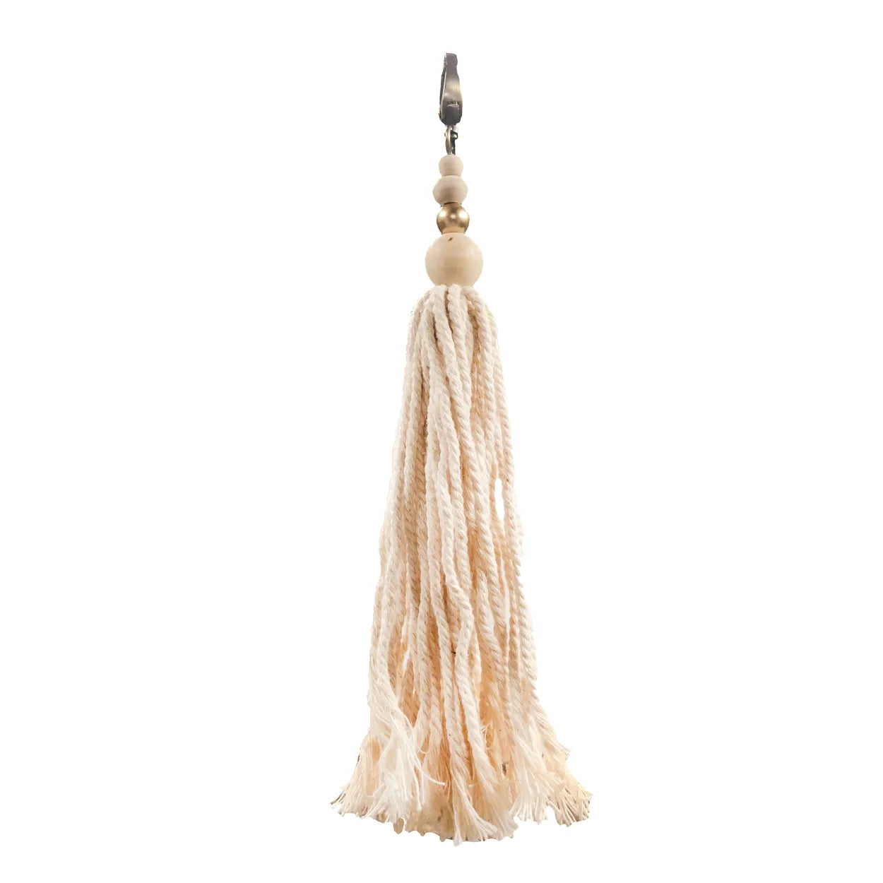 The Cotton Wood Keychain - Natural in cotton — handmade luxury keychain curated by Laiyahome — view 3