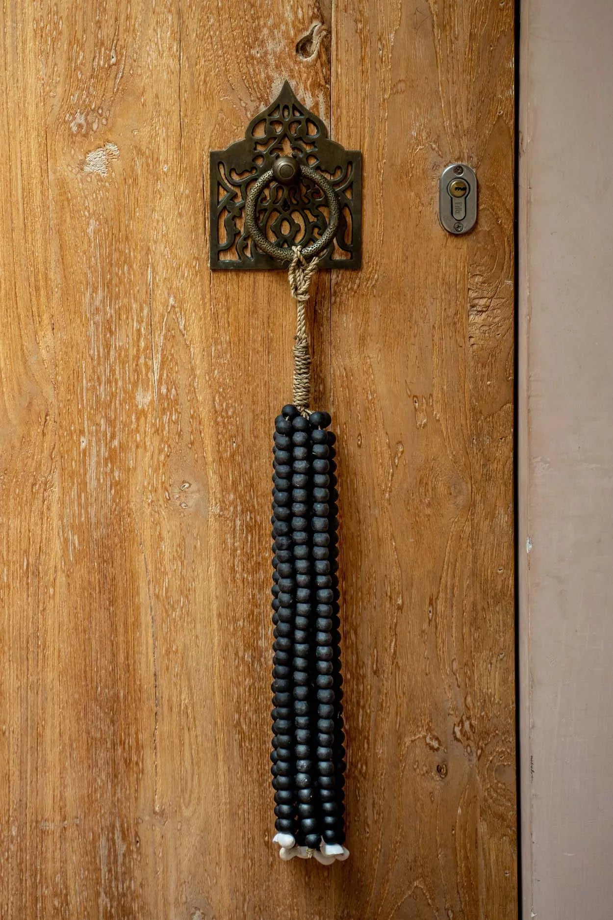 The Wooden Beads Tassel - Black in wood — handmade luxury wall decoration curated by Laiyahome — view 4