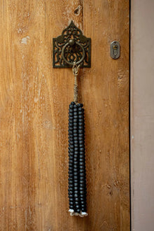 The Wooden Beads Tassel - Black in wood — handmade luxury wall decoration curated by Laiyahome — view 4
