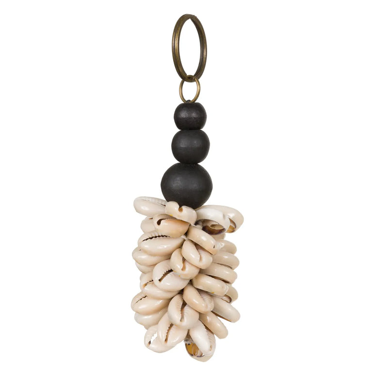 The Canggu Keychain - Natural Black in shell — handmade luxury keychain curated by Laiyahome