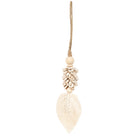 The Leaf & Shell Tassel - Natural in cotton — handmade luxury wall decoration curated by Laiyahome