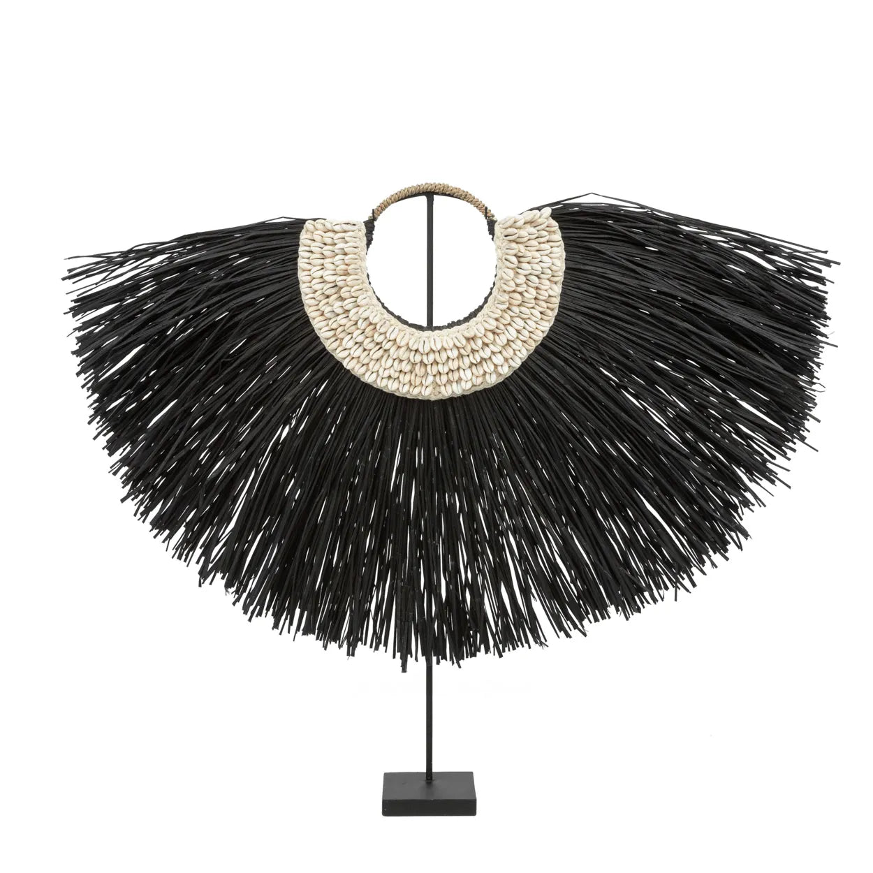 The Alang Cowrie on Stand in grass — handmade luxury standing decoration curated by Laiyahome — view 3