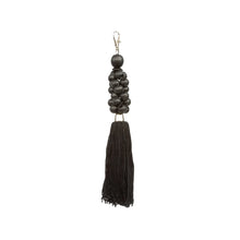 The Wooden Beads Keychain - Black in glass — handmade luxury keychain curated by Laiyahome — view 3