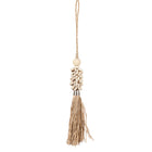 The Cowrie and Raffia Tassel - Natural in raffia — handmade luxury wall decoration curated by Laiyahome — view 3