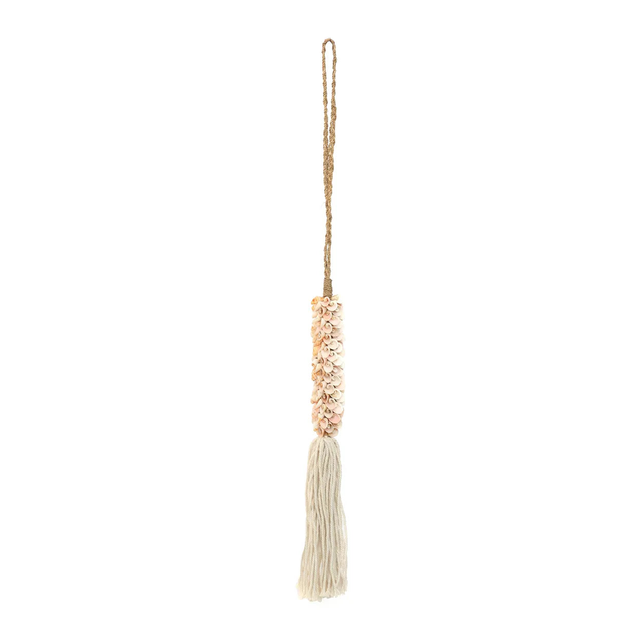 The Shell & Cotton Tassel - Pink in shell — handmade luxury wall decoration curated by Laiyahome — view 3