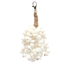 The Kai Shell Keychain - White in seagrass — handmade luxury keychain curated by Laiyahome — view 3