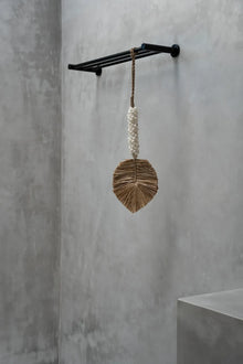 Pompon en coquillage de raphia - Blanc naturel