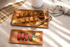The Teak Root Sushi Plate - L in wood — handmade luxury dinner plate curated by Laiyahome — view 4