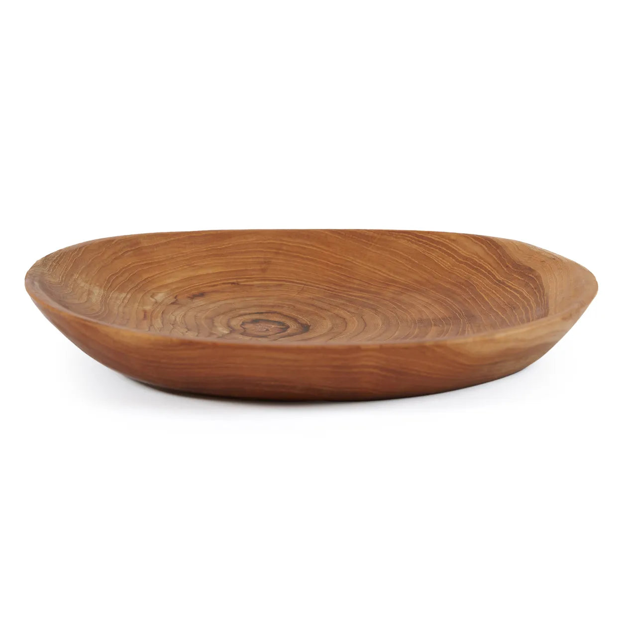 The Teak Root Organic Plate in wood — handmade luxury dinner plate curated by Laiyahome — view 3