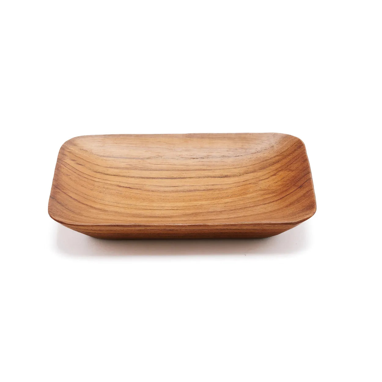 The Teak Root Side Dish - Rectangular in wood — handmade luxury dinner plate curated by Laiyahome — view 3