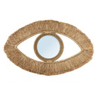 The Raffia Eye Mirror - Natural - M in raffia — handmade luxury wall mirror curated by Laiyahome — view 3