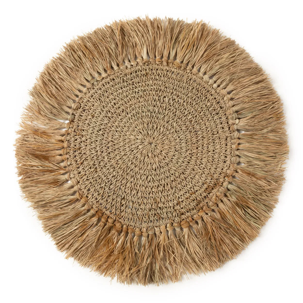 The Crochet Raffia Placemat - Natural in raffia — handmade luxury placemat curated by Laiyahome — view 3