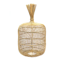 The Dumpling Floor Lamp - Pendant - Natural - L in rattan — handmade luxury floor lamp curated by Laiyahome