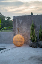 The Wonton Floor Lamp - Pendant - Natural in rattan — handmade luxury floor lamp curated by Laiyahome — view 4
