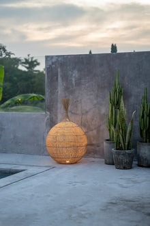 The Wonton Floor Lamp - Pendant - Natural in rattan — handmade luxury floor lamp curated by Laiyahome — view 4