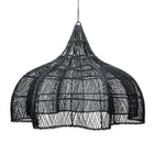 The Whipped Pendant - Black - XL in rattan — handmade luxury pendant lamp curated by Laiyahome — view 3