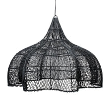 The Whipped Pendant - Black - XL in rattan — handmade luxury pendant lamp curated by Laiyahome — view 3