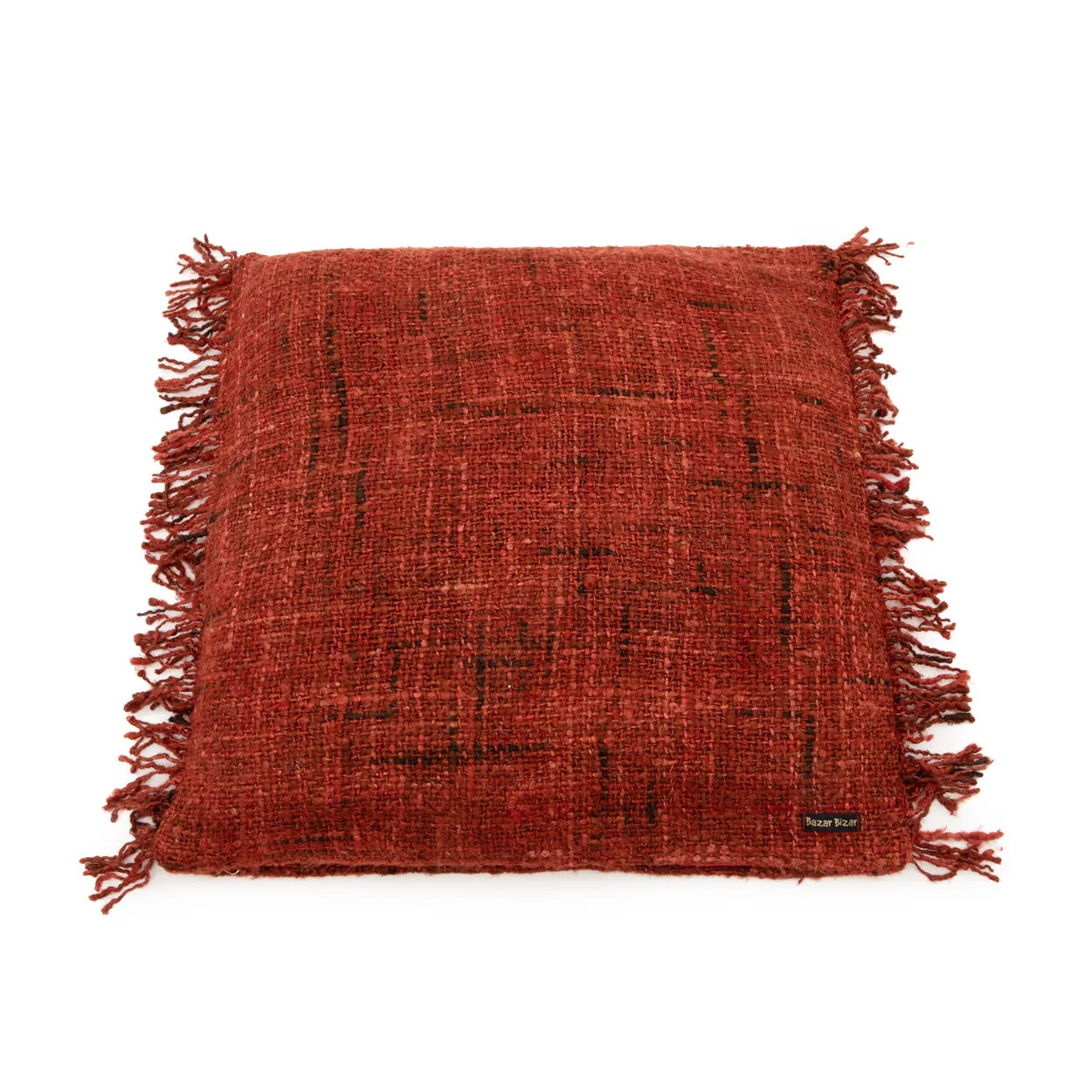 The Oh My Gee Cushion Cover - Cherry Red - 60x60 in cotton — handmade luxury cushion cover curated by Laiyahome — view 3