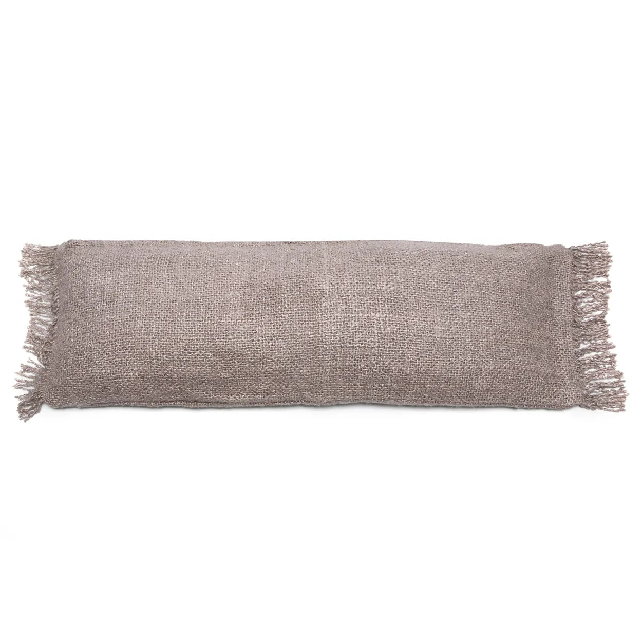 The Oh My Gee Cushion Cover - Pearl Grey - 35x100 in cotton — handmade luxury cushion cover curated by Laiyahome — view 3
