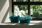 The Oh My Gee Candle Holder - Aqua - M in cotton — handmade luxury tea light holder curated by Laiyahome — view 4