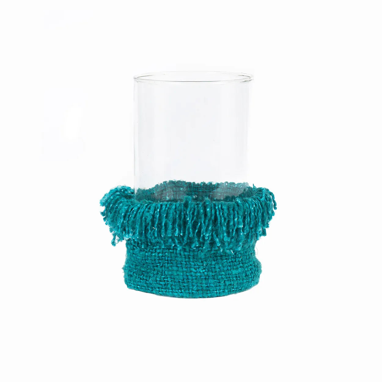 The Oh My Gee Candle Holder - Aqua - XXL in cotton — handmade luxury tea light holder curated by Laiyahome — view 3