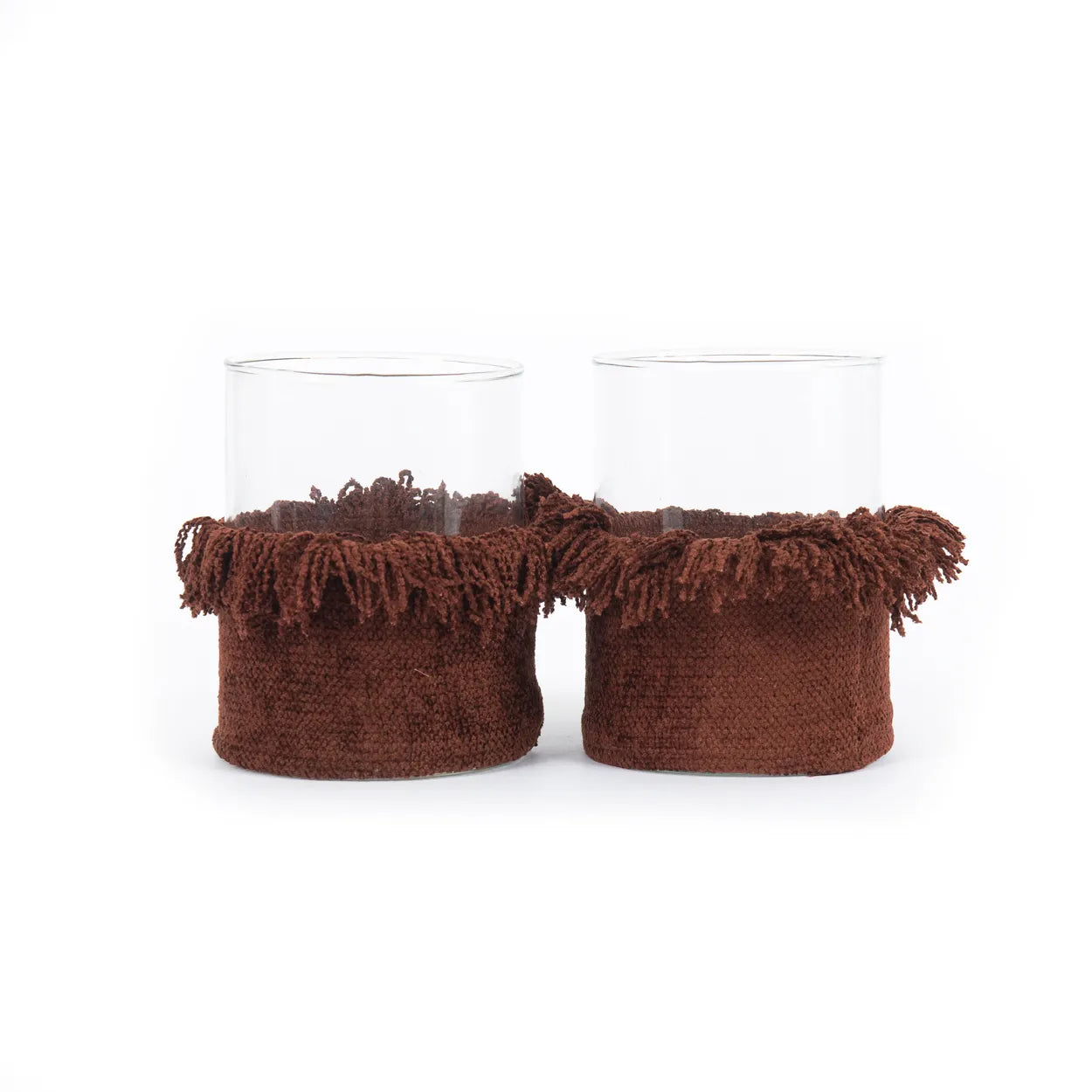 The Oh My Gee Candle Holder - Burgundy Velvet - L in velvet — handmade luxury tea light holder curated by Laiyahome — view 4