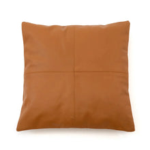 The Four Panel Leather Cushion Cover - Camel - 40x40 in leather — handmade luxury cushion cover curated by Laiyahome — view 3