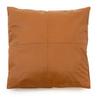 The Four Panel Leather Cushion Cover - Camel - 60x60 in leather — handmade luxury cushion cover curated by Laiyahome — view 3