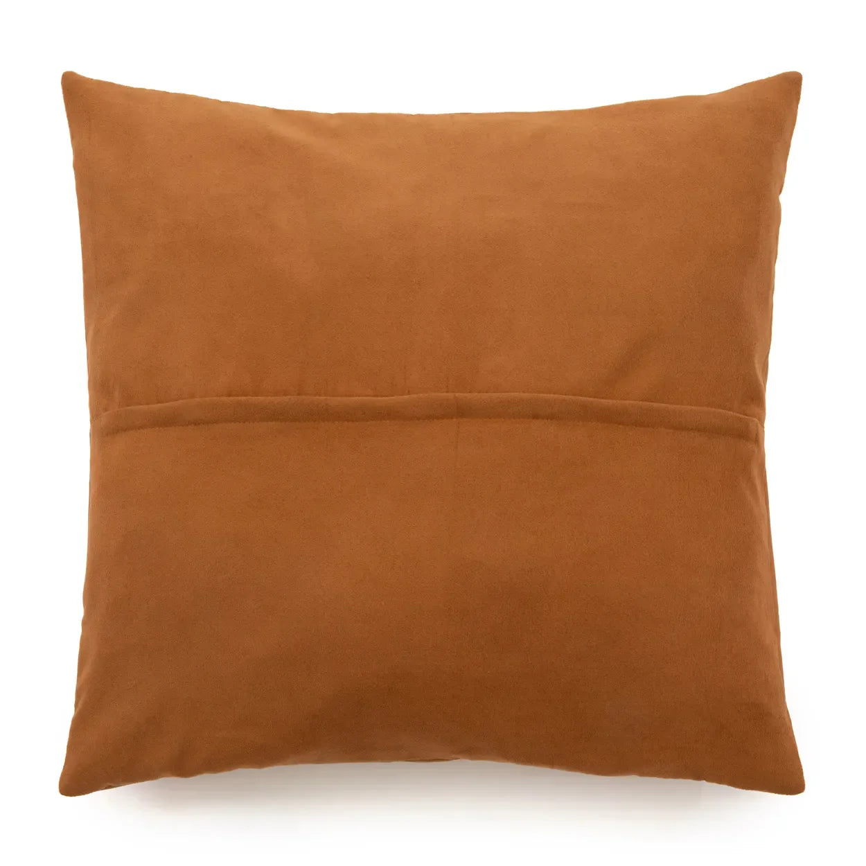 The Four Panel Leather Cushion Cover - Camel - 60x60 in leather — handmade luxury cushion cover curated by Laiyahome — view 4