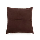 The Four Panel Leather Cushion Cover - Choco - 40x40 in leather — handmade luxury cushion cover curated by Laiyahome — view 4