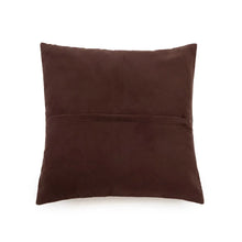 The Four Panel Leather Cushion Cover - Choco - 40x40 in leather — handmade luxury cushion cover curated by Laiyahome — view 4