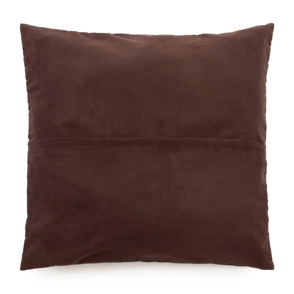 The Four Panel Leather Cushion Cover - Choco - 60x60 in leather — handmade luxury cushion cover curated by Laiyahome — view 4