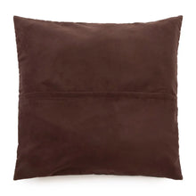 The Four Panel Leather Cushion Cover - Choco - 60x60 in leather — handmade luxury cushion cover curated by Laiyahome — view 4